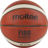 Мяч баскетбольный Molten B6G4500, р.6, FIBA Appr, 12 пан, синт. кожа, нейл.кор,кор-беж-чер