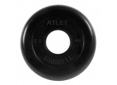 Диск обрезиненный d51мм MB Barbell Atlet 2,5кг черный MB-AtletB51-2,5