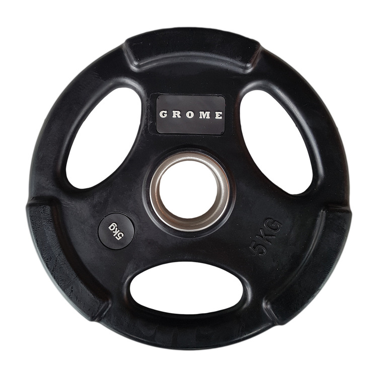 Диск олимпийский обрезиненный D 51 5 кг Grome Fitness WP074 черный 735_735