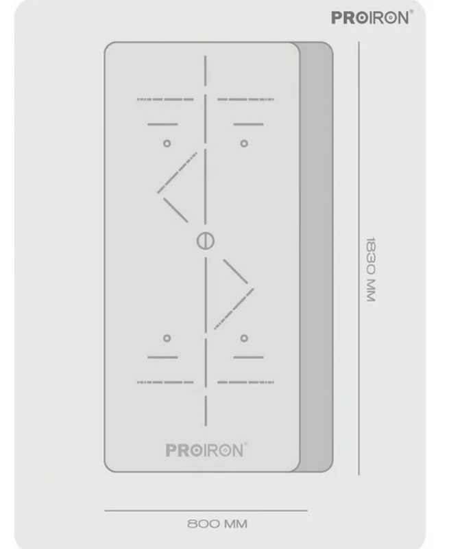 Коврик для йоги и фитнеса 183x80x0,7см TPE PROIRON К1887ТСЗ серо-зеленый 671_800